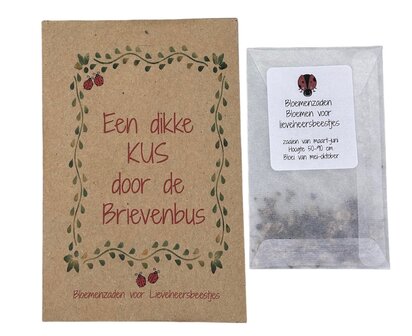 Kraftzakje met zaadjes voor lieveheersbeestjes