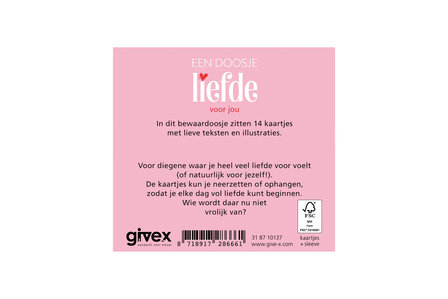 Achterkant van het doosje vol liefde voor jou