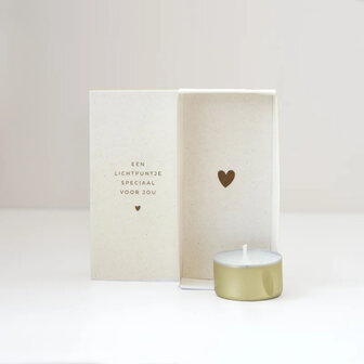 Cadeaudoosje lichtpuntje speciaal voor jou met waxinelichtje