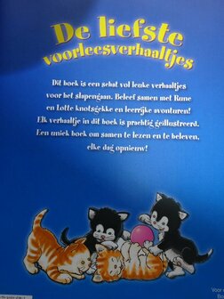 Achterzijde en stevige harde kaft van het voorleesboek De liefste voorleesverhaaltjes