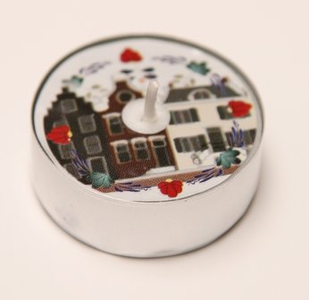 Waxinelichtjes Grachtenhuisjes
