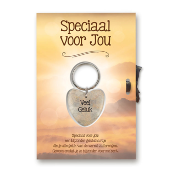 Gelukshart sleutelhanger, speciaal voor jou