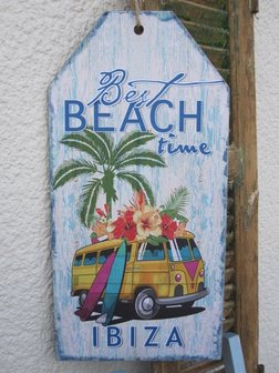 Zomerse houten Ibiza bordjes met leuke print