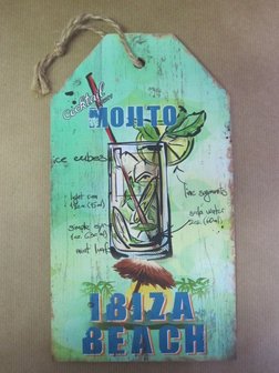 Zomerse houten Ibiza bordjes met leuke print