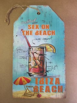 Zomerse houten Ibiza bordjes met leuke print