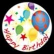 Happy Birthday waxinelichtjes (met ballonnen)