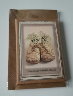 Zeepkaartje, een meisje gefeliciteerd