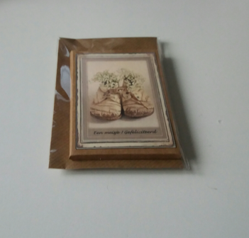 Zeepkaartje, een meisje gefeliciteerd