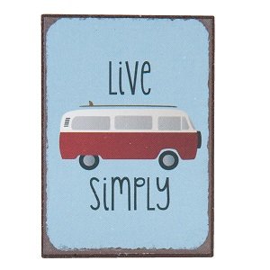 Vw busje, live simply magneet