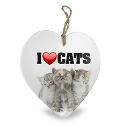 I love cats, hart van keramiek