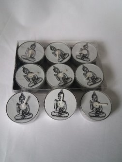 Waxinelichtjes, boeddha