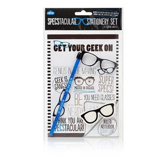 Stationeryset bril (blauw)