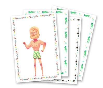 Djeco stickers en Poppetjes van papier (Ridders)