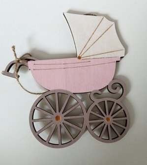 Kinderwagen van hout