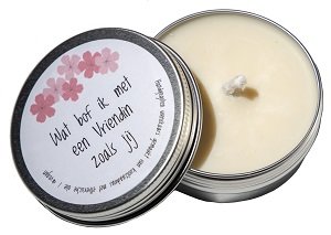 Kaars, wat bof ik met een vriendin zoals jij