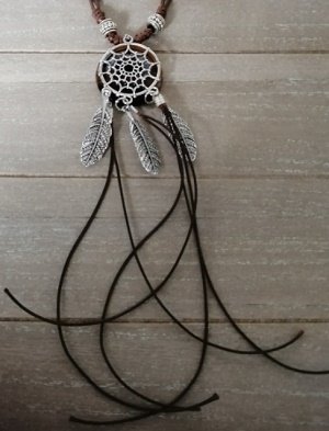 Tijgeroog natuusteen ketting Dreamcatcher