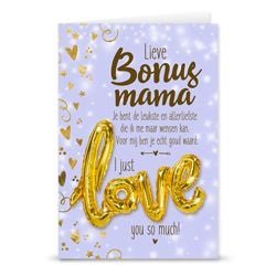 Giftcard met ballon, bonusmama