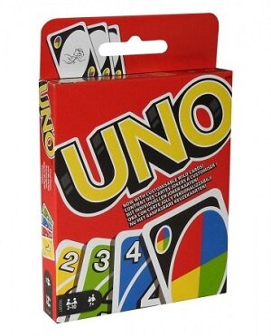 Verpakking van het Uno kaartspel