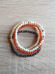 Set van vier damesarmbanden Larderiet 4mm