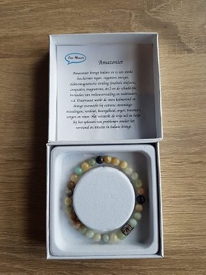 Dames armband Amazoniet met Boeddha kraal