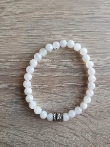 Dames armband Maansteen met basic kraal