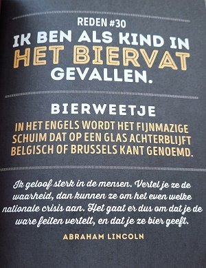 Achterkant van het cadeauboek 101 goede redenen om bier te drinken