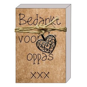 Bedankt voor de oppas xxx (zeepjes)