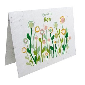 groei papier flowers for mom wenskaart op bloeipapier