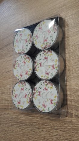 Waxinelichtje, vlinders