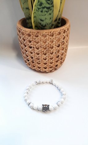 Heren armband Amerikaans Howliet met kraal hond