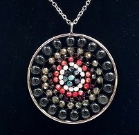 Mandala ketting met natuursteen Onyx