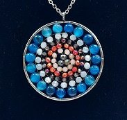 Mandala ketting met natuursteen Band Agaat