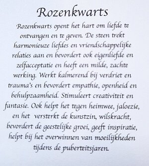 Beschrijving natuursteen Rozenkwarts