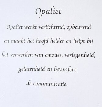 Beschrijving natuursteen Opaliet