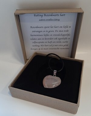 Ketting met natuursteen Rozenkwarts