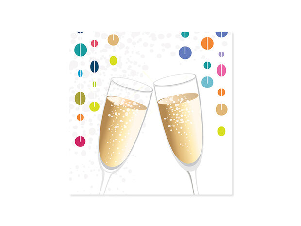 Mini pop-up card champagne