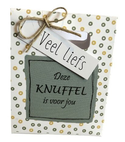 Deze knuffel is voor jou, veel liefs