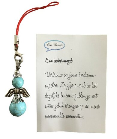 Beschermengel natuursteen turquoise