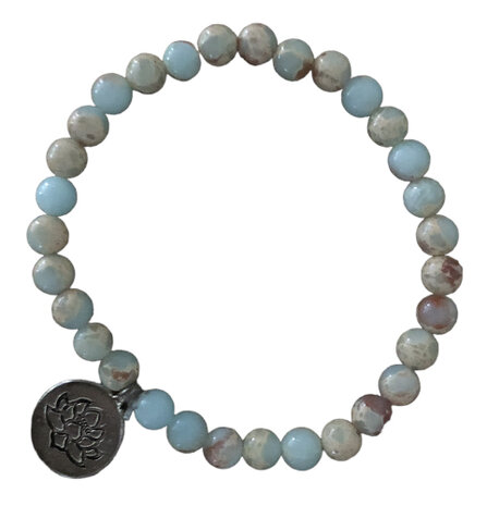 Dames armband met bedel met lotusbloem Larderiet