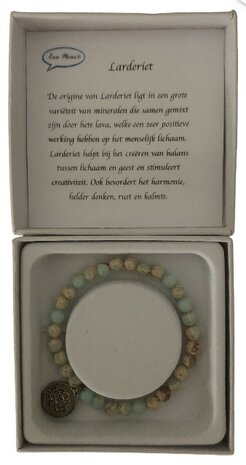 Dames armband met bedel met lotusbloem Larderiet