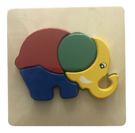 Houten puzzel olifant