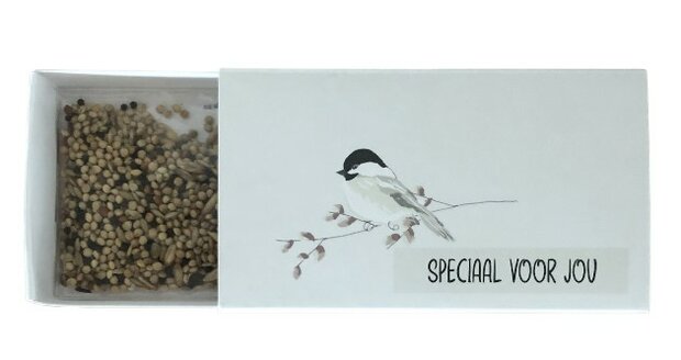 Speciaal voor jou vogelvoer in een doosje