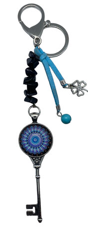 Tassenhanger sleutel key to your heart Blauwvloed