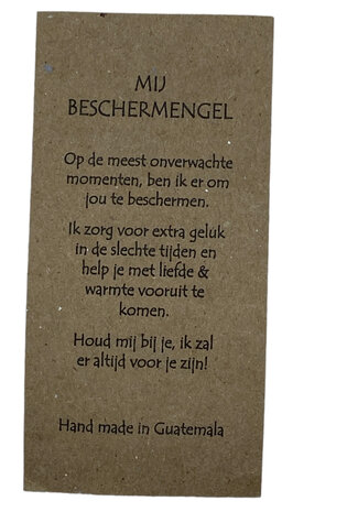 Beschermengel in textiel zakje