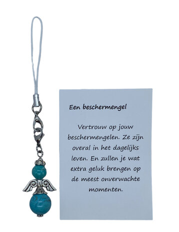 Beschermengel van natuursteen - Turquoise