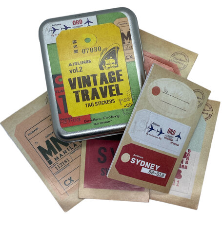 Vintage Traveltag Labelstickers