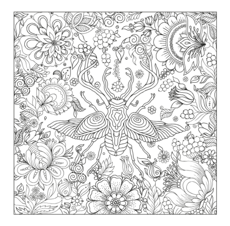 Binnenkant kleurboek – inspirerende tekst en tekening