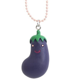 Kinder ketting met paarse aubergine hanger – fair trade
