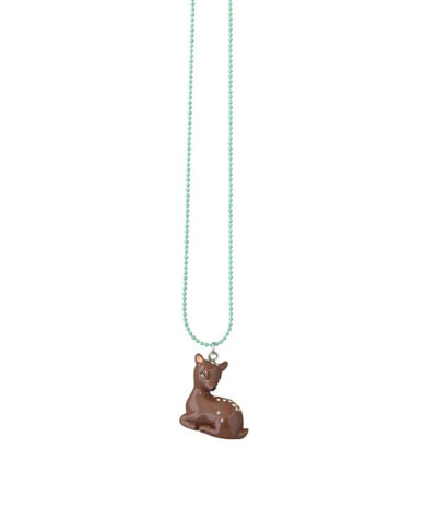  Kinder ketting met bruine hert hanger – fair trade