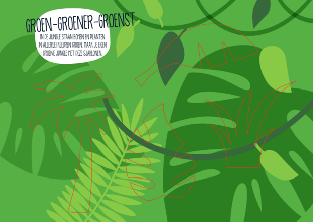 Overzicht van tekenboek jungle thema – creatief speelgoed